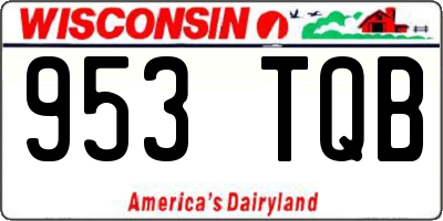 WI license plate 953TQB