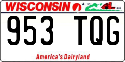 WI license plate 953TQG