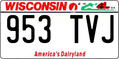 WI license plate 953TVJ