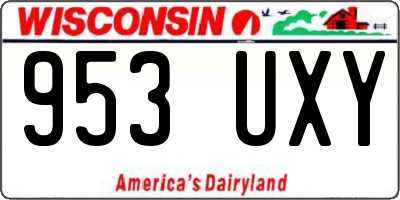 WI license plate 953UXY
