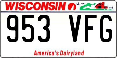 WI license plate 953VFG