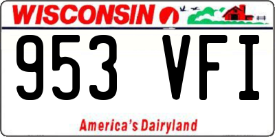 WI license plate 953VFI