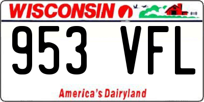 WI license plate 953VFL