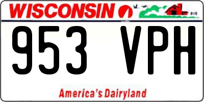 WI license plate 953VPH