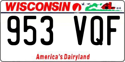 WI license plate 953VQF