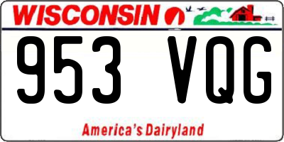 WI license plate 953VQG