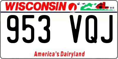 WI license plate 953VQJ