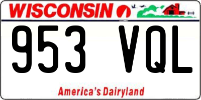 WI license plate 953VQL