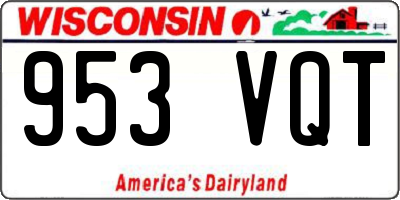 WI license plate 953VQT