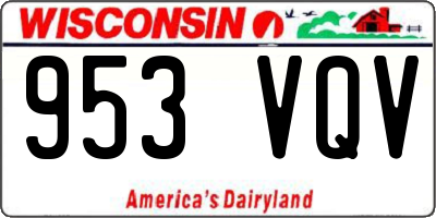 WI license plate 953VQV