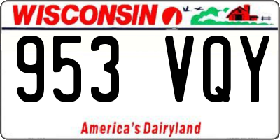 WI license plate 953VQY