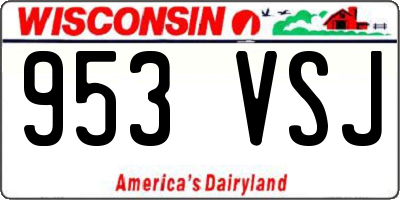 WI license plate 953VSJ
