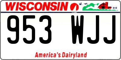 WI license plate 953WJJ