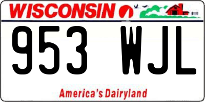 WI license plate 953WJL
