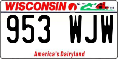 WI license plate 953WJW