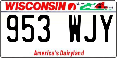 WI license plate 953WJY