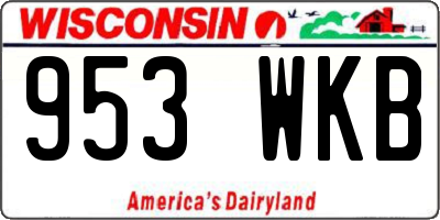 WI license plate 953WKB
