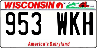 WI license plate 953WKH
