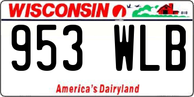 WI license plate 953WLB