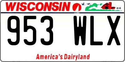 WI license plate 953WLX
