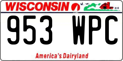 WI license plate 953WPC