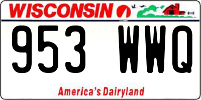 WI license plate 953WWQ