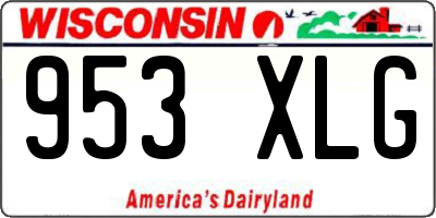 WI license plate 953XLG