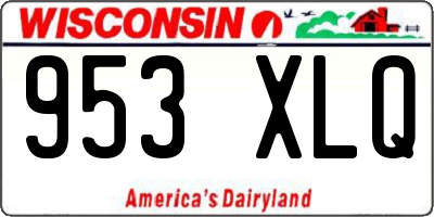 WI license plate 953XLQ