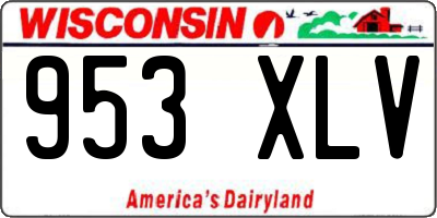 WI license plate 953XLV