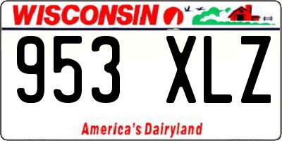 WI license plate 953XLZ