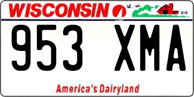 WI license plate 953XMA