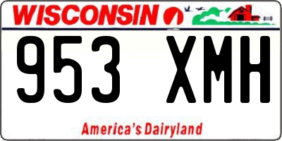 WI license plate 953XMH