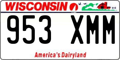 WI license plate 953XMM