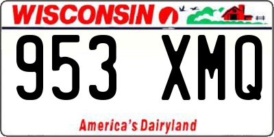 WI license plate 953XMQ