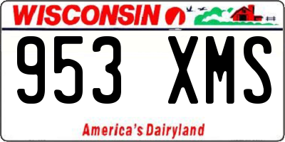 WI license plate 953XMS