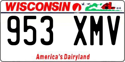 WI license plate 953XMV