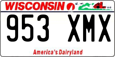 WI license plate 953XMX