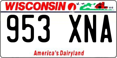 WI license plate 953XNA