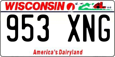 WI license plate 953XNG