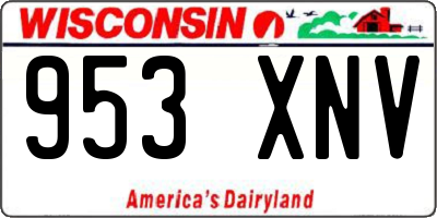 WI license plate 953XNV