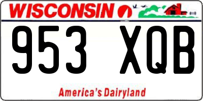 WI license plate 953XQB