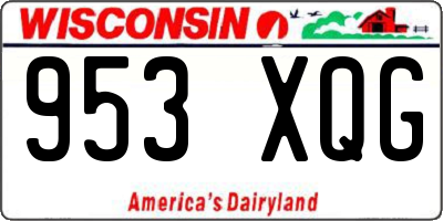 WI license plate 953XQG