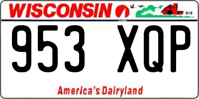 WI license plate 953XQP