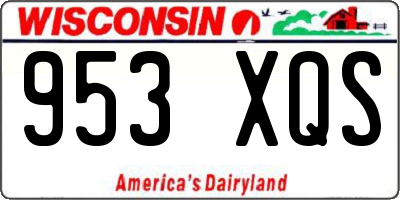 WI license plate 953XQS