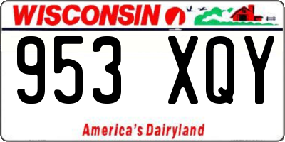 WI license plate 953XQY