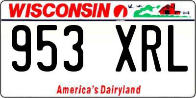 WI license plate 953XRL