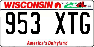WI license plate 953XTG
