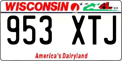 WI license plate 953XTJ