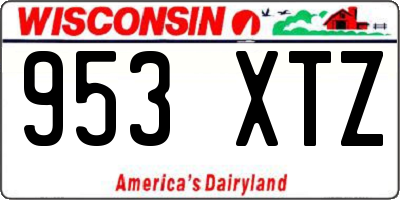 WI license plate 953XTZ