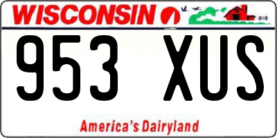 WI license plate 953XUS
